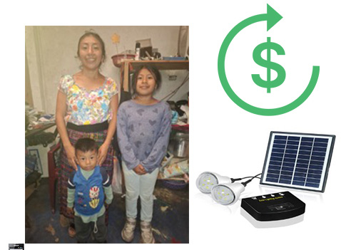 Familia de Silvia Verónica - Panajachel (Panel Solar de 2 Focos)
