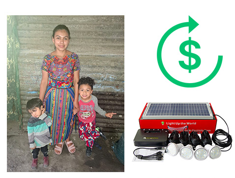 Familia de Karla Josefina - Panajachel (Panel Solar de 4 Focos)